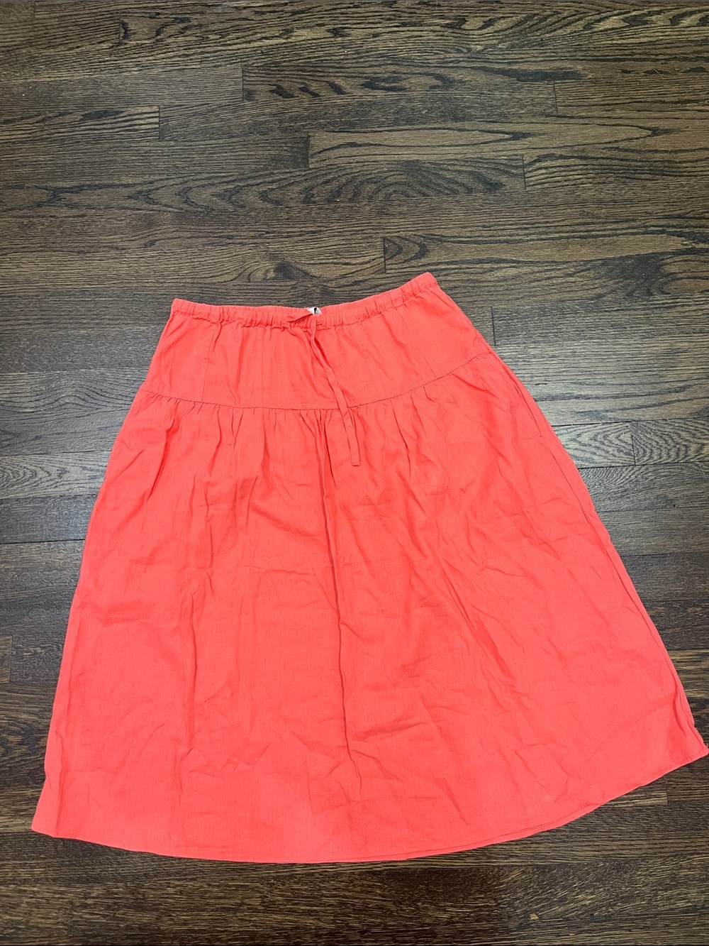 Banana Republic Coral Midi Skirt with Drawstring Waist